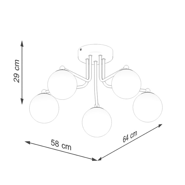 Candelabru ASTRAL 5 negru