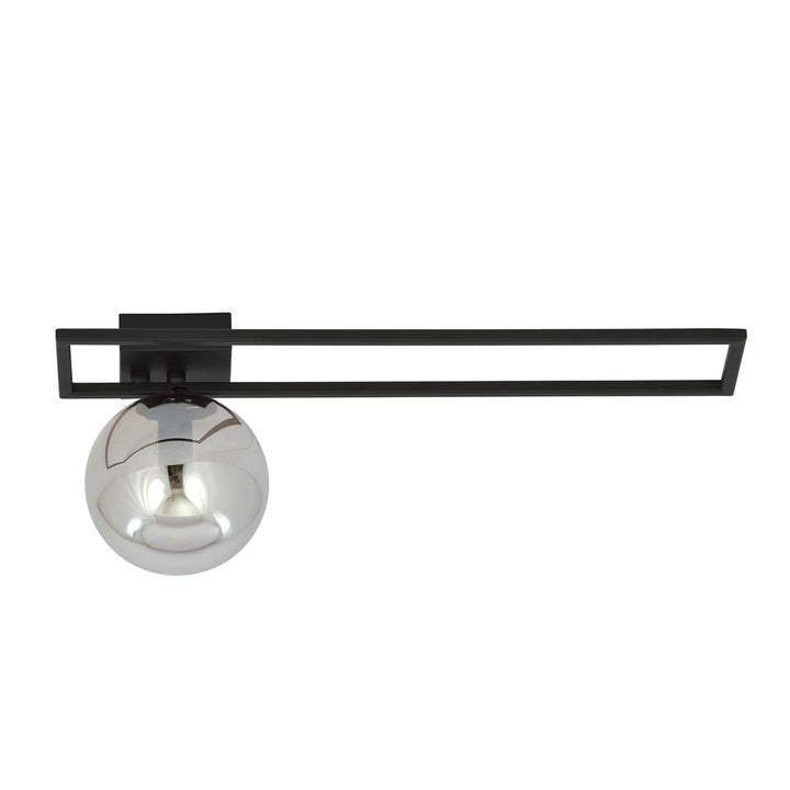 Plafoniera IMAGO 1C neagra cu abajur grafit