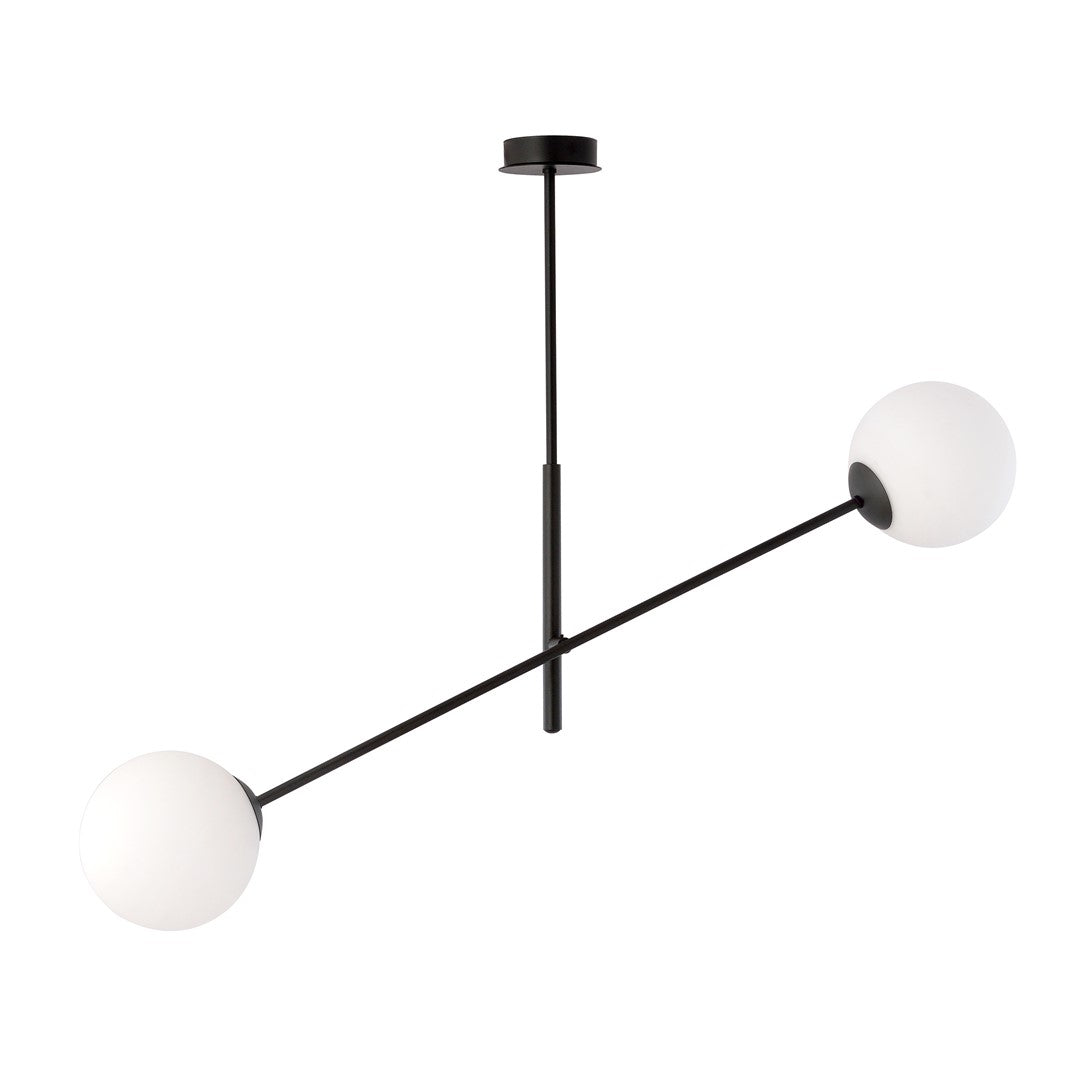 Lustra LINEAR 2 neagra/opal