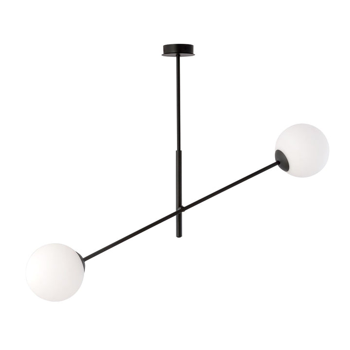 Lustra LINEAR 2 neagra/opal