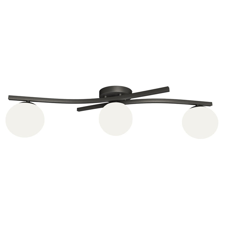 Plafoniera OPUS 3 neagra OPAL