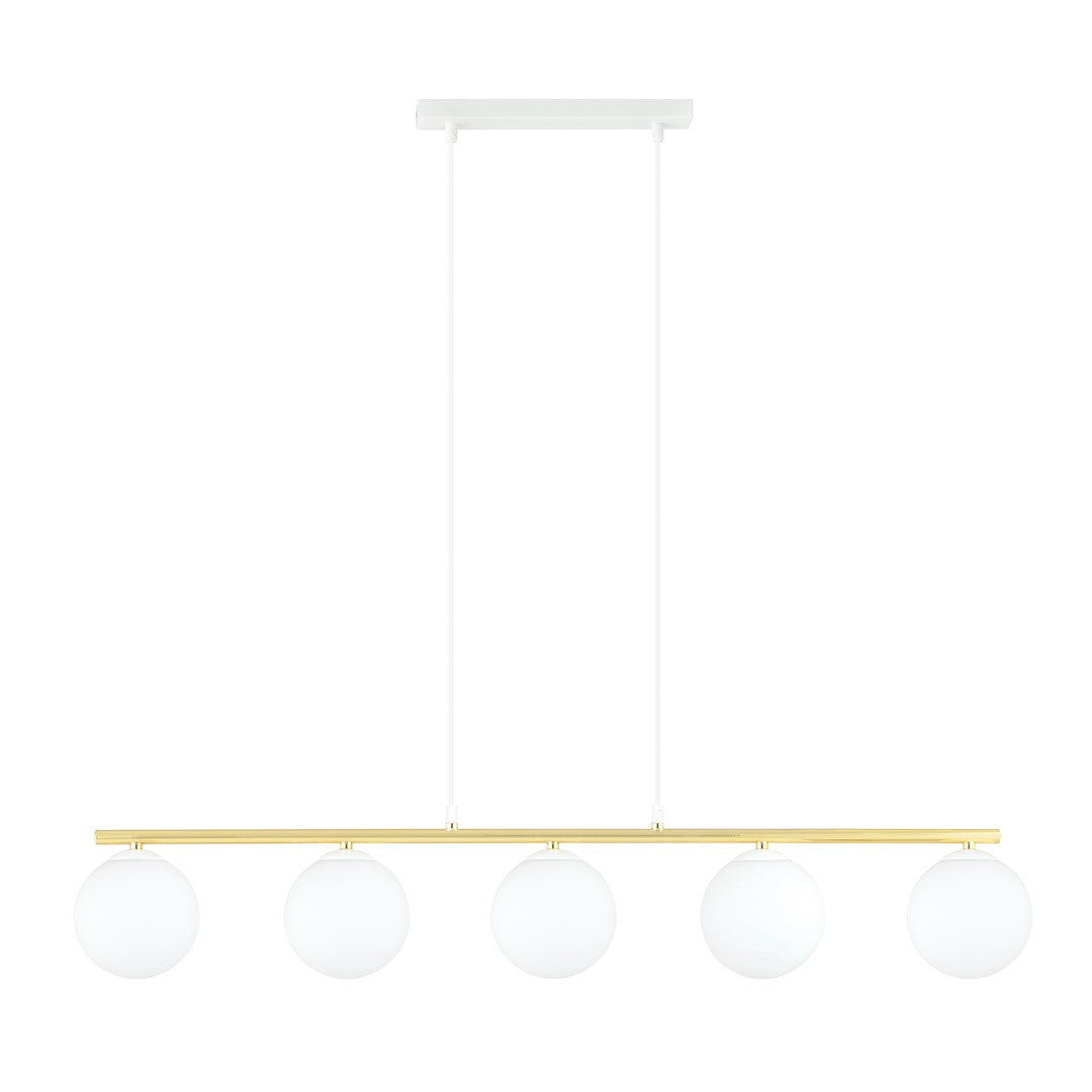 Lustra suspendata ALLORA 5 alba OPAL