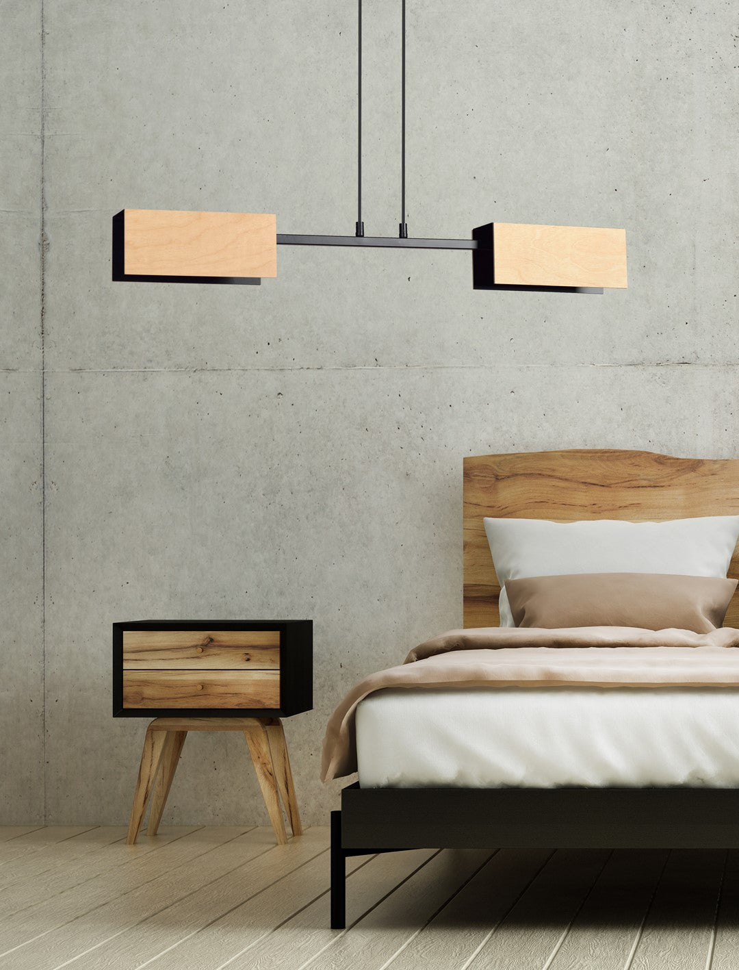 Lustra suspendata ZAPER 2 neagra