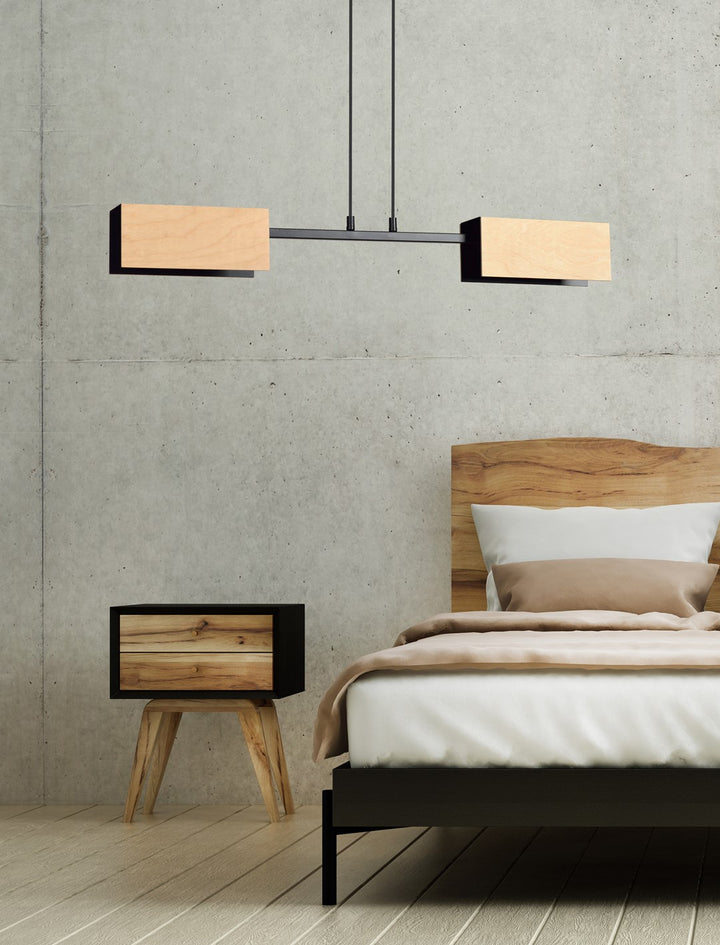 Lustra suspendata ZAPER 2 neagra