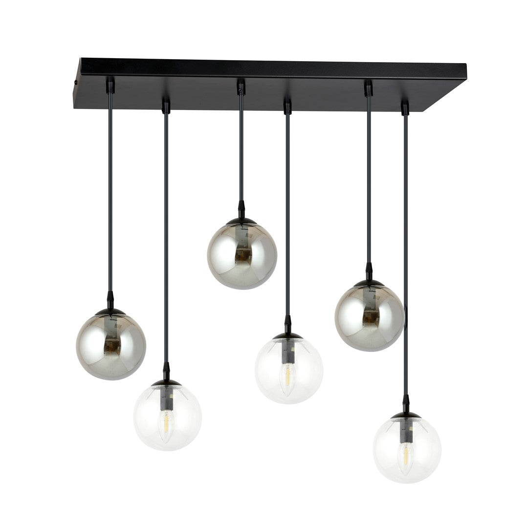 Lustra suspendata COSMO 6 neagra MIX2