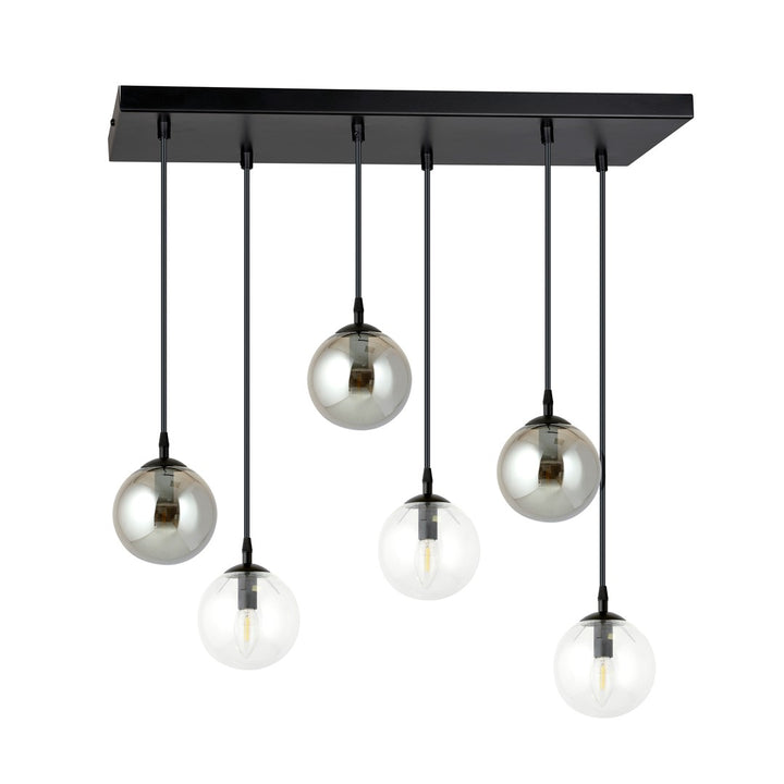 Lustra suspendata COSMO 6 neagra MIX2
