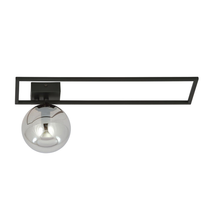 Plafoniera IMAGO 1B neagra cu abajur grafit