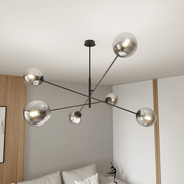 Lustra LINEAR 6 neagra/grafit