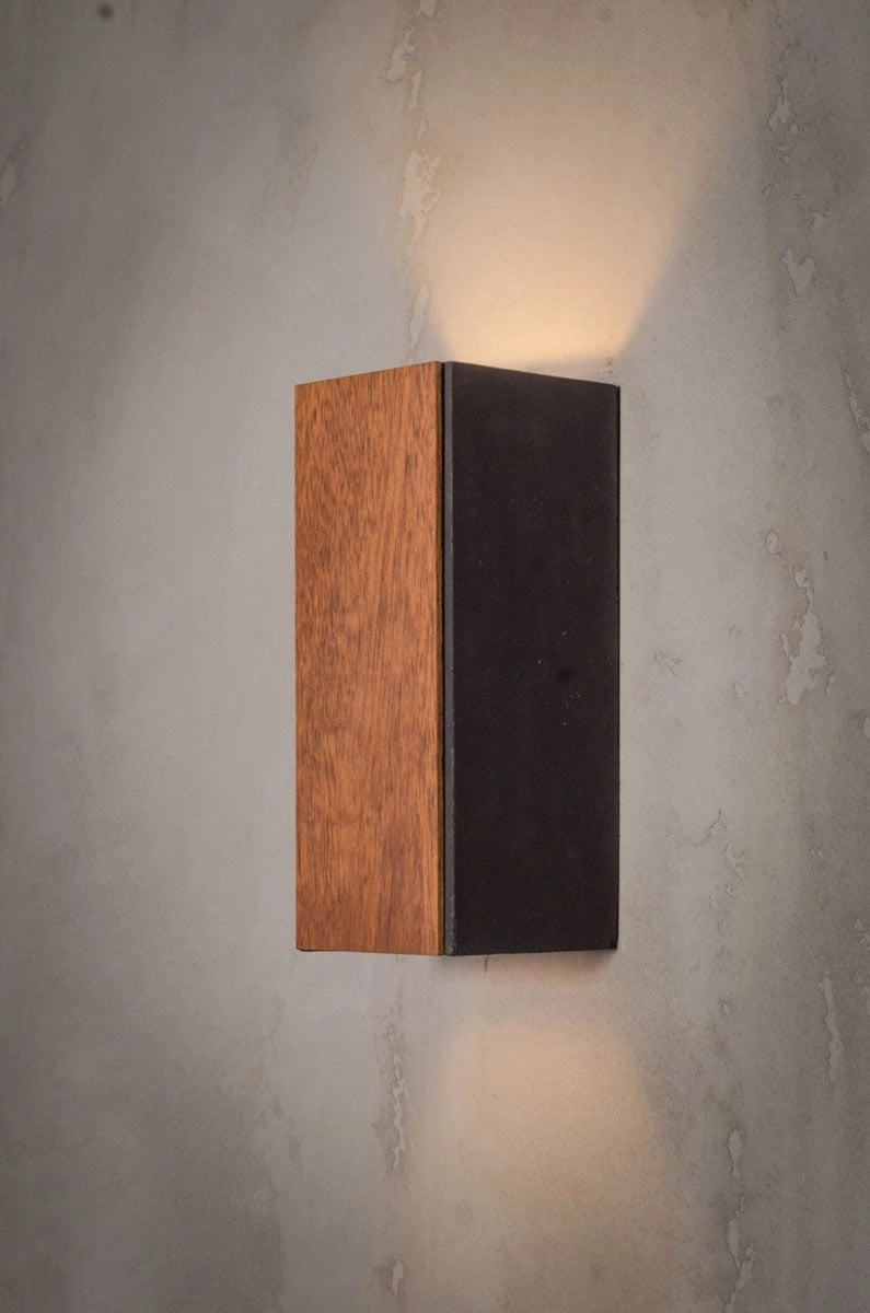 Aplica de perete din beton si lemn Orto Teak by LØFTLIGHT