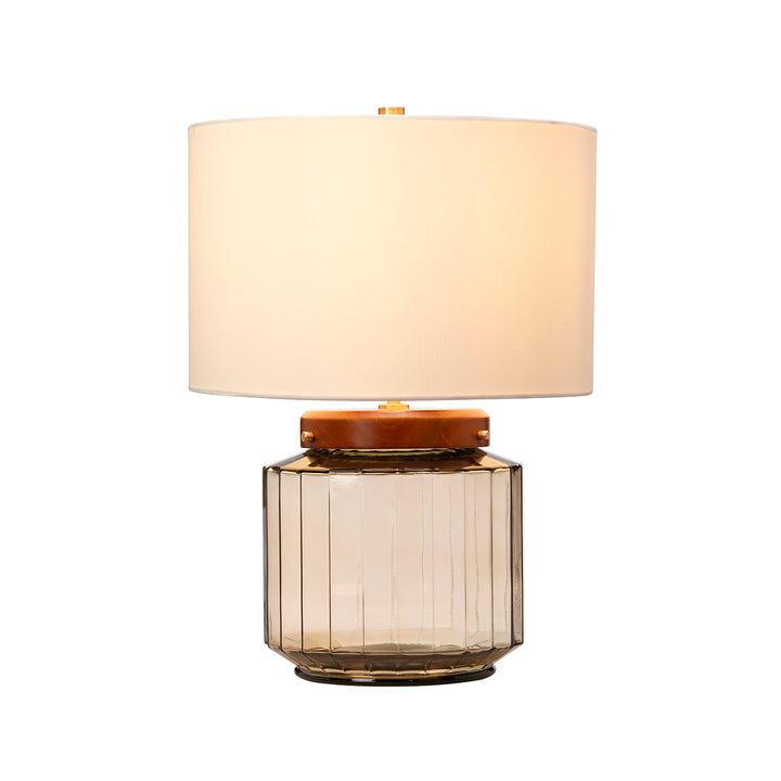 lampa de masa Luga 1 lt alama antichizata - abajur fumuriu