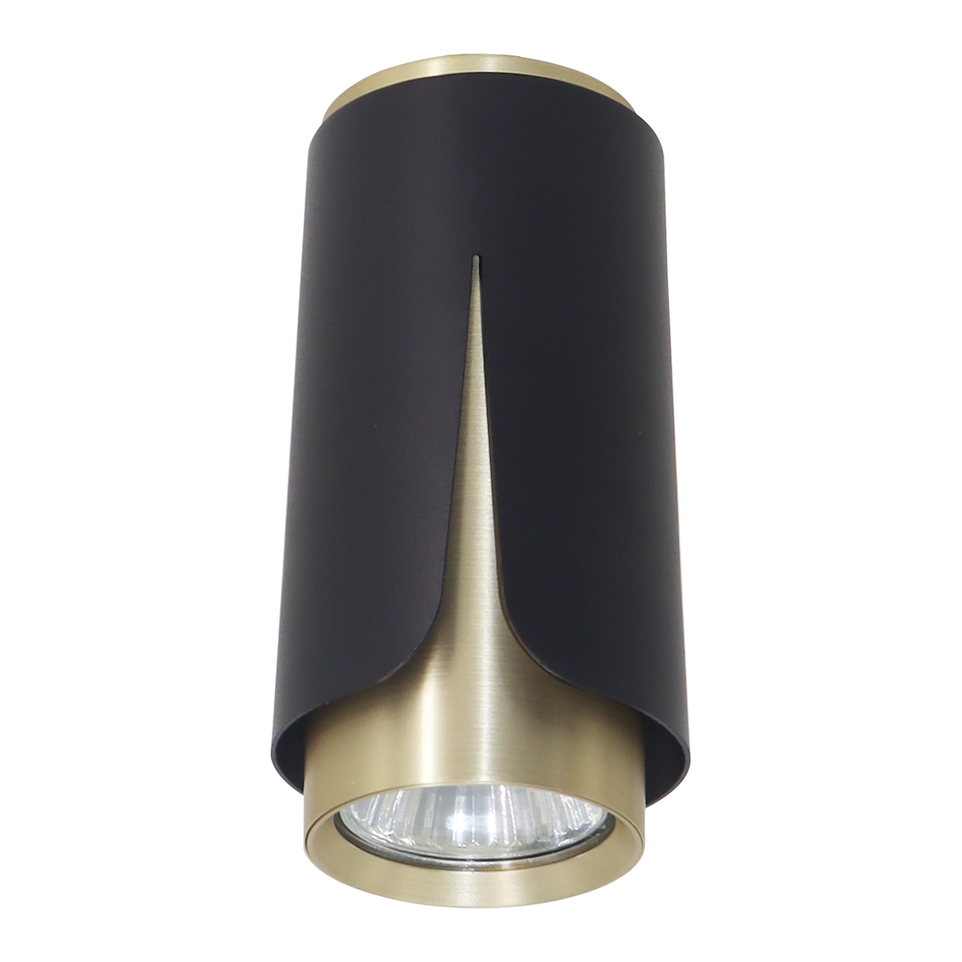 Downlight Flower negru cu auriu 1xGU10