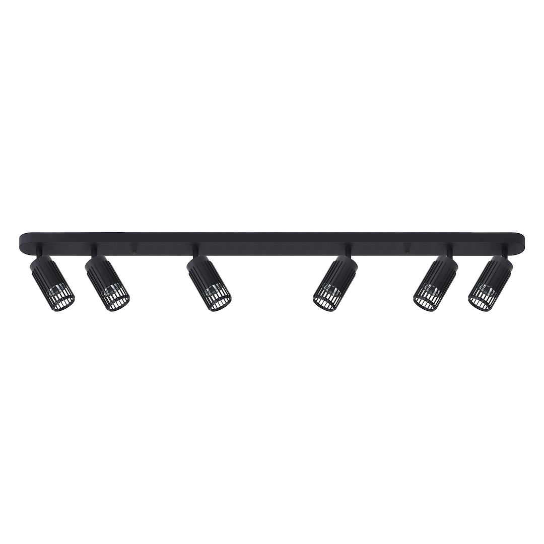 Plafoniera neagra cu 6 spoturi Vertical 6xGU10