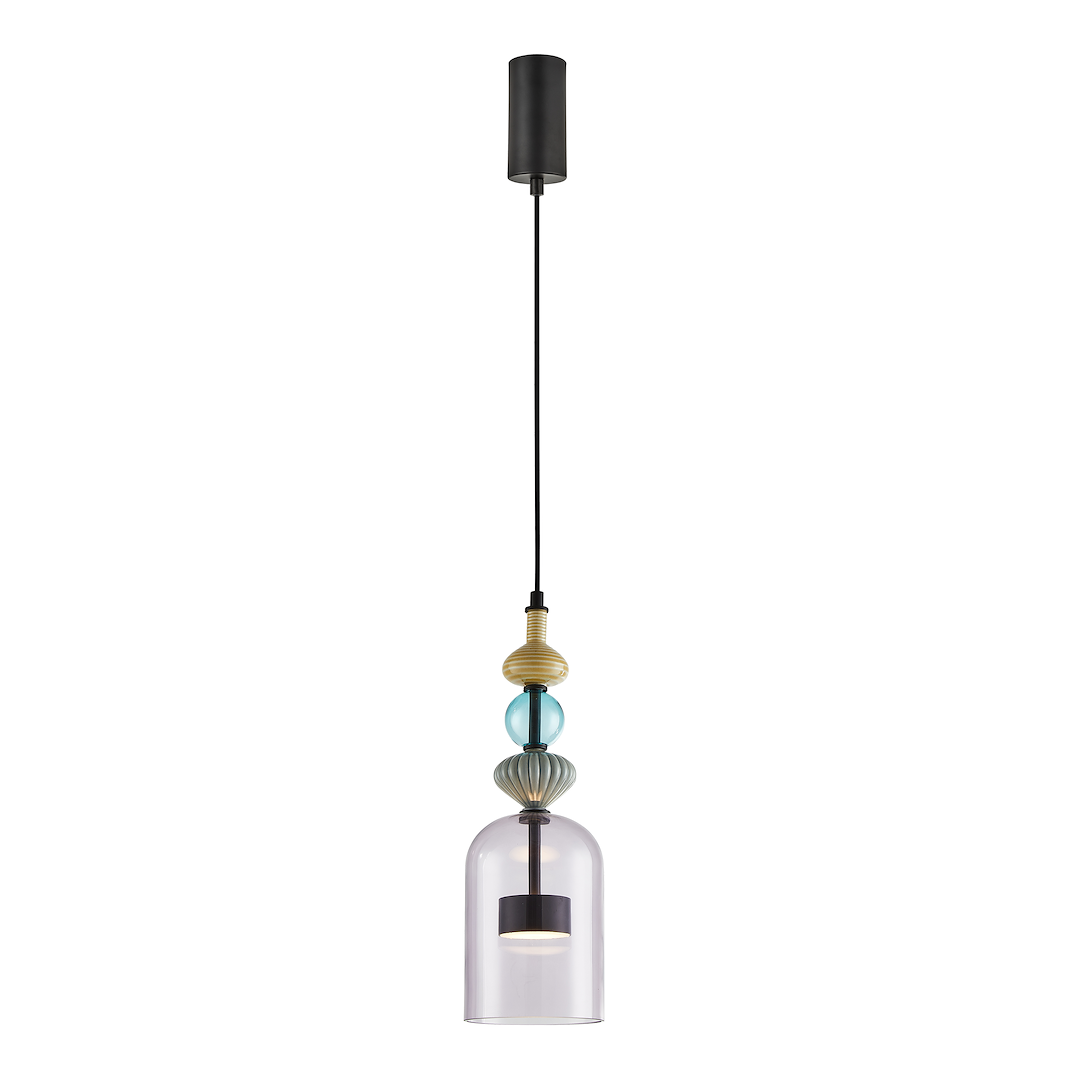 Lustra suspendata led Arte neagra 12W dia. 13 cm