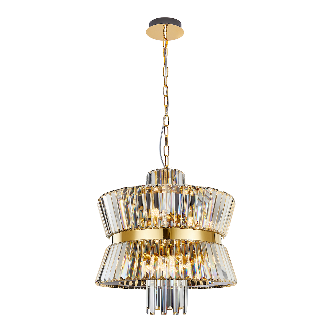 Lustra aurie sticla  Aurelia 12xE14