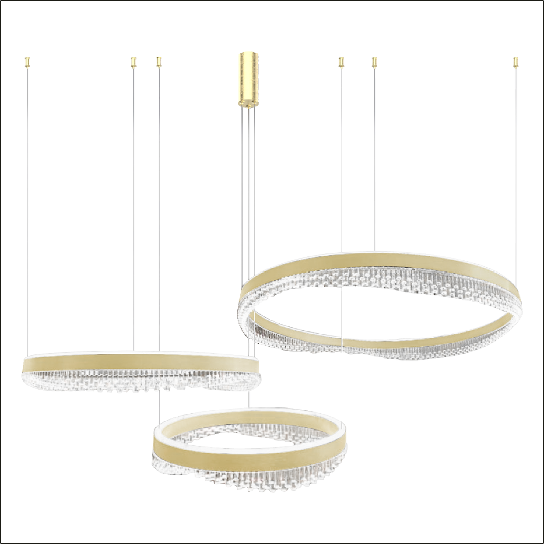 Lustra din 3 cercuri LED PRECIOSA 158W