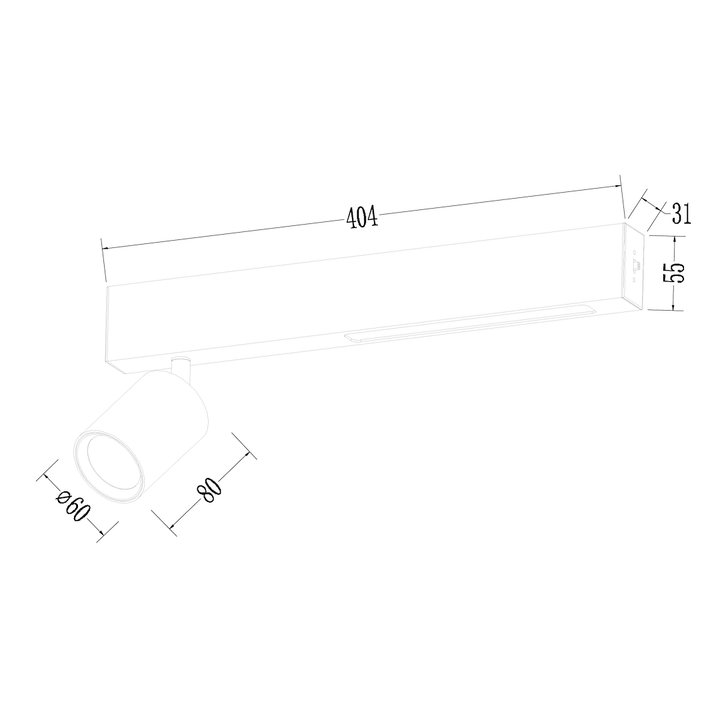 Plafoniera Magnet 5W+1xGU10 3000/4000K Neagra