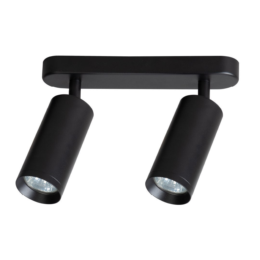 Plafoniera cu doua spoturi negre Mica 2xGU10