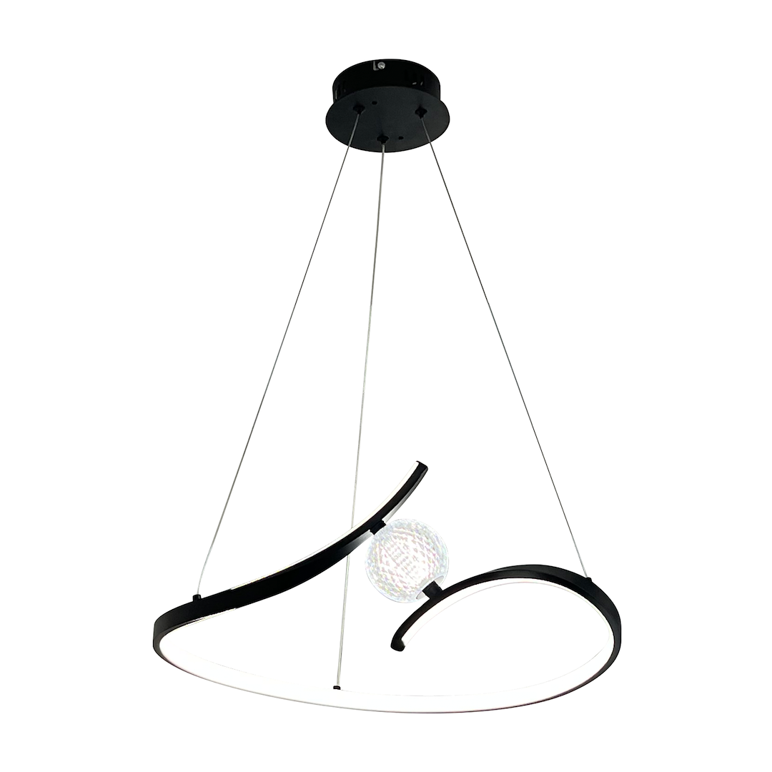 Lustra suspendata cu LED Perla neagra 34W