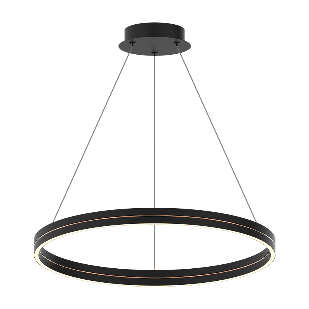 Lustra neagra tip cerc cu LED GRAVITY 36W