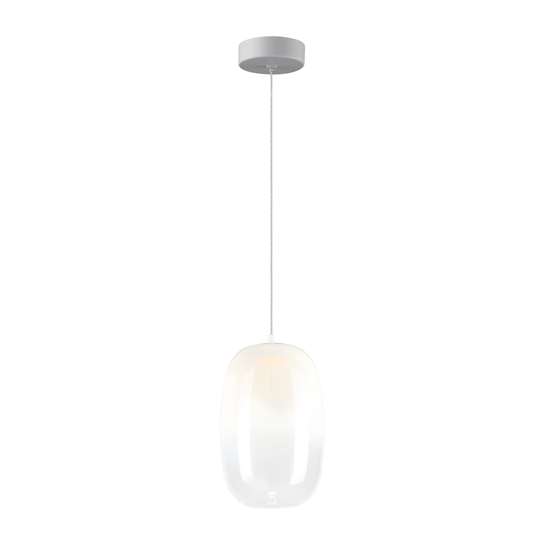 Pendul cu abajur din sticla alb VASO 3 AMBER 4W