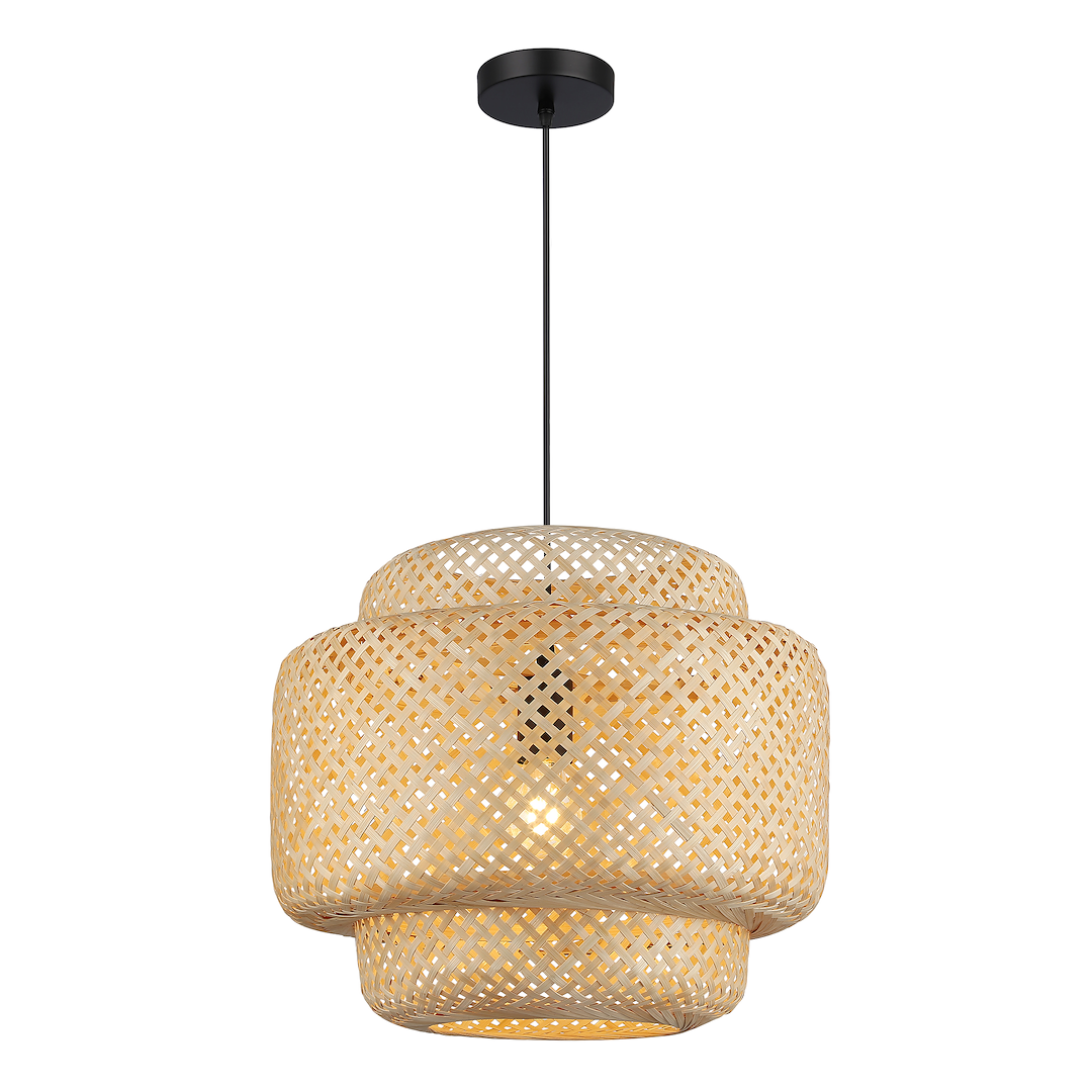 Lustra suspendata din bambus HESTIA 40cm 1xE27