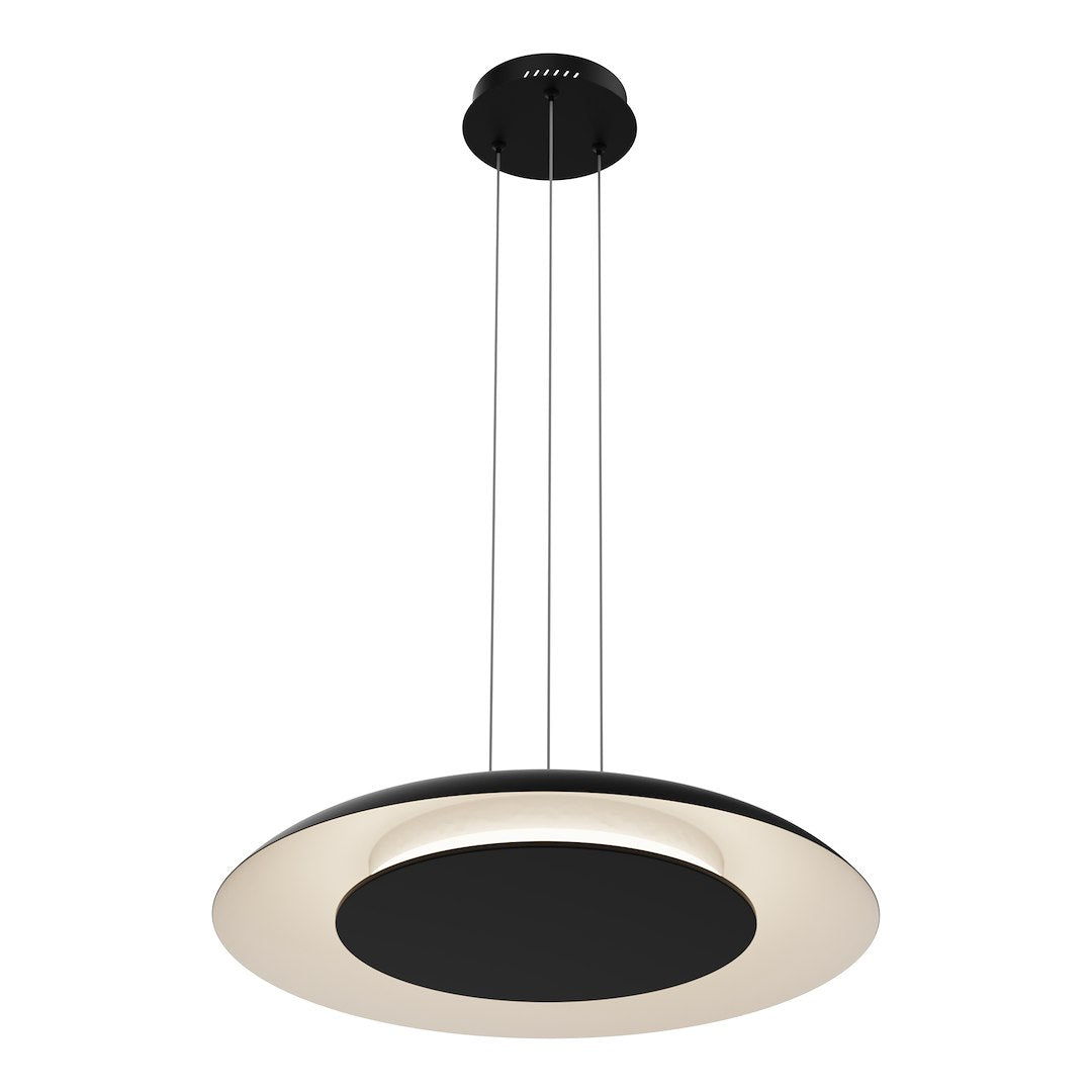 Lustra suspendata Piattino Negru 30W LED 3000K-4000k-6000K
