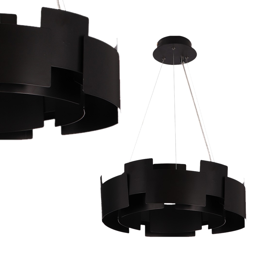 Lustra LED TORINO negru 24W