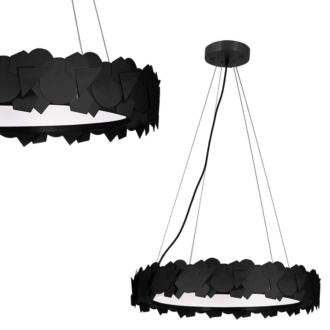 Lustra suspendata cu LED SOHO neagra 24W