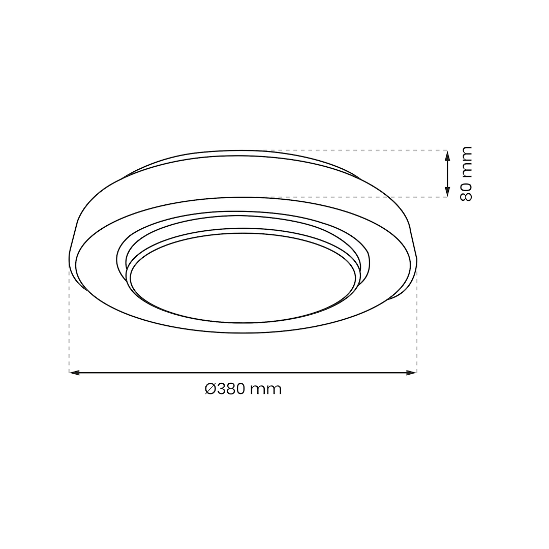 Plafoniera NAOMI SMART Ø380 mm 24W LED RGB