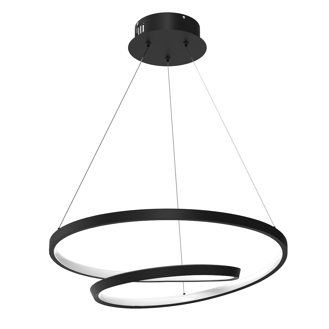 Lustra suspendata LED LUCERO neagra 48W