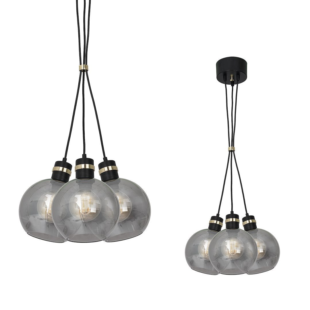 Lustra OMEGA negru/auriu 3xE27