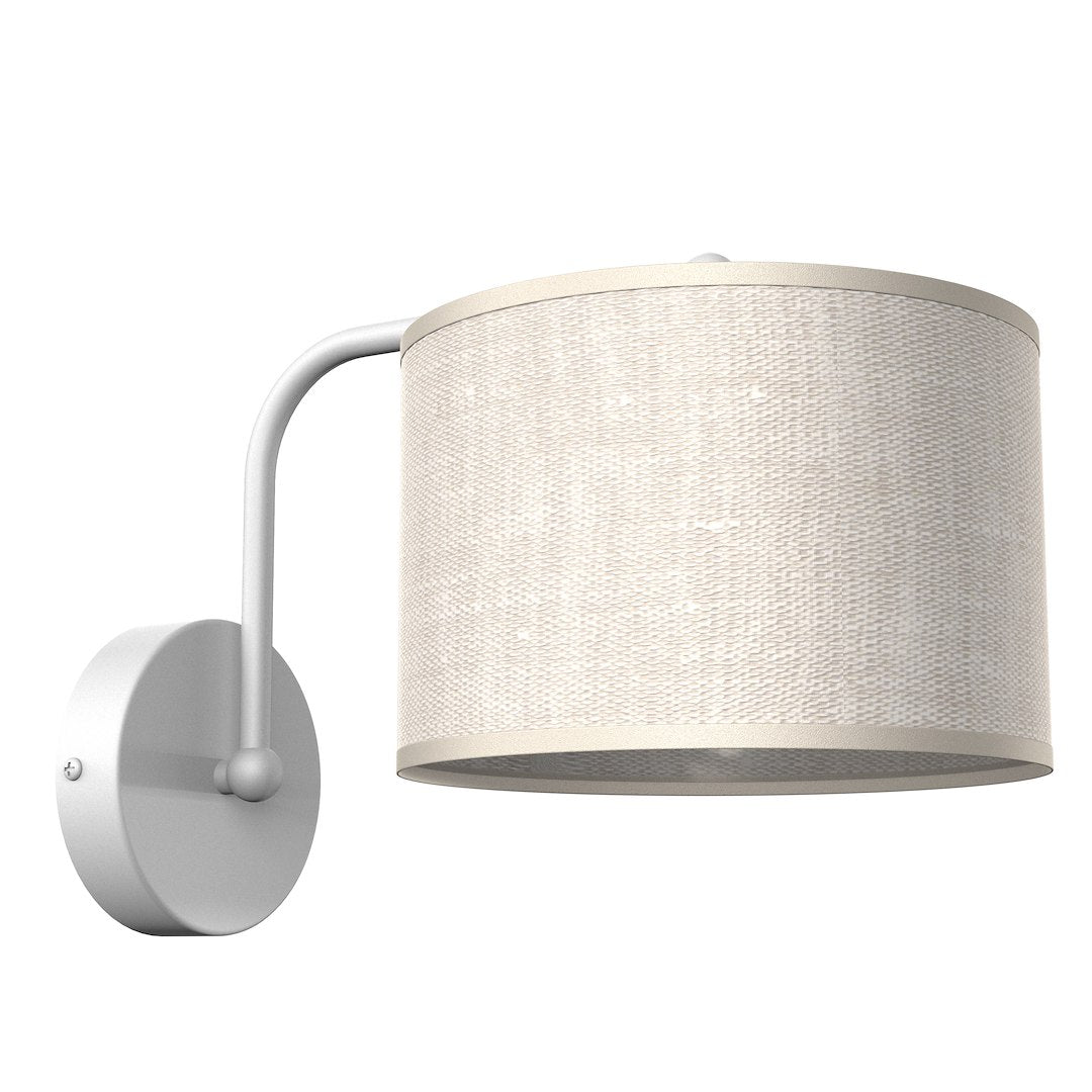 Aplica de perete LINO alba cu abajur de in 1xE27