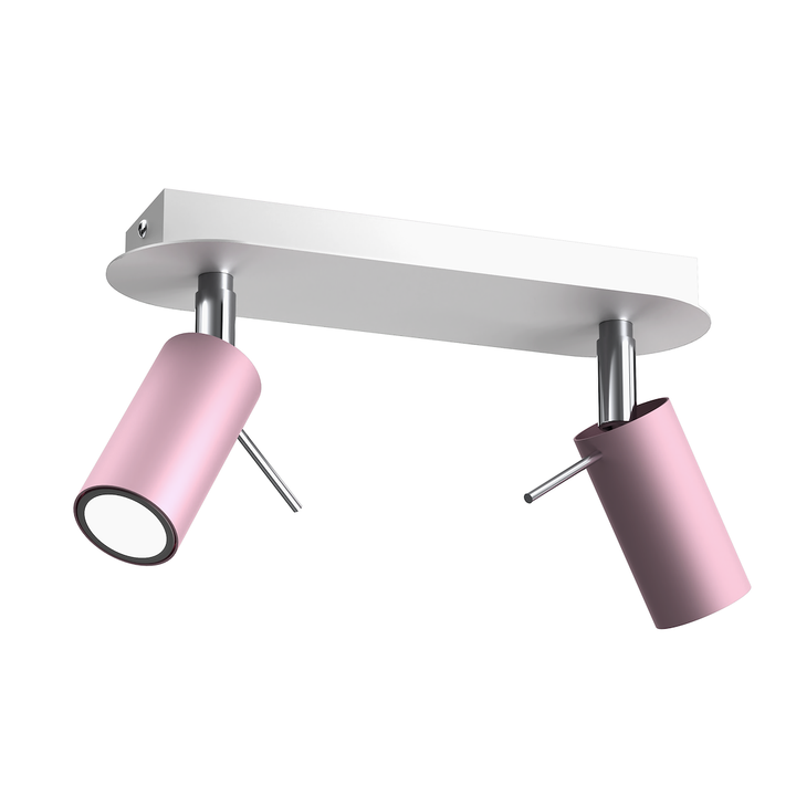 Plafoniera roz Preston 2x mini GU10 Roz/Alb