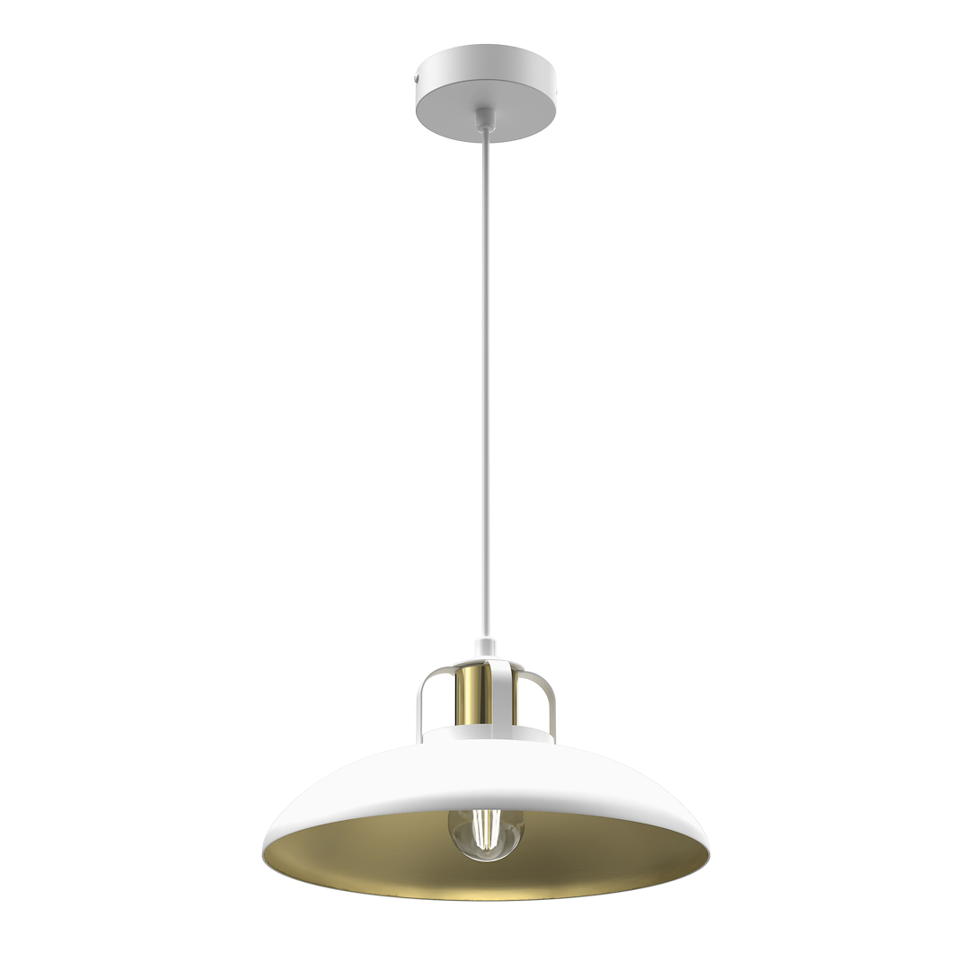 Lustra suspendata Felix 1xE27 alb/auriu