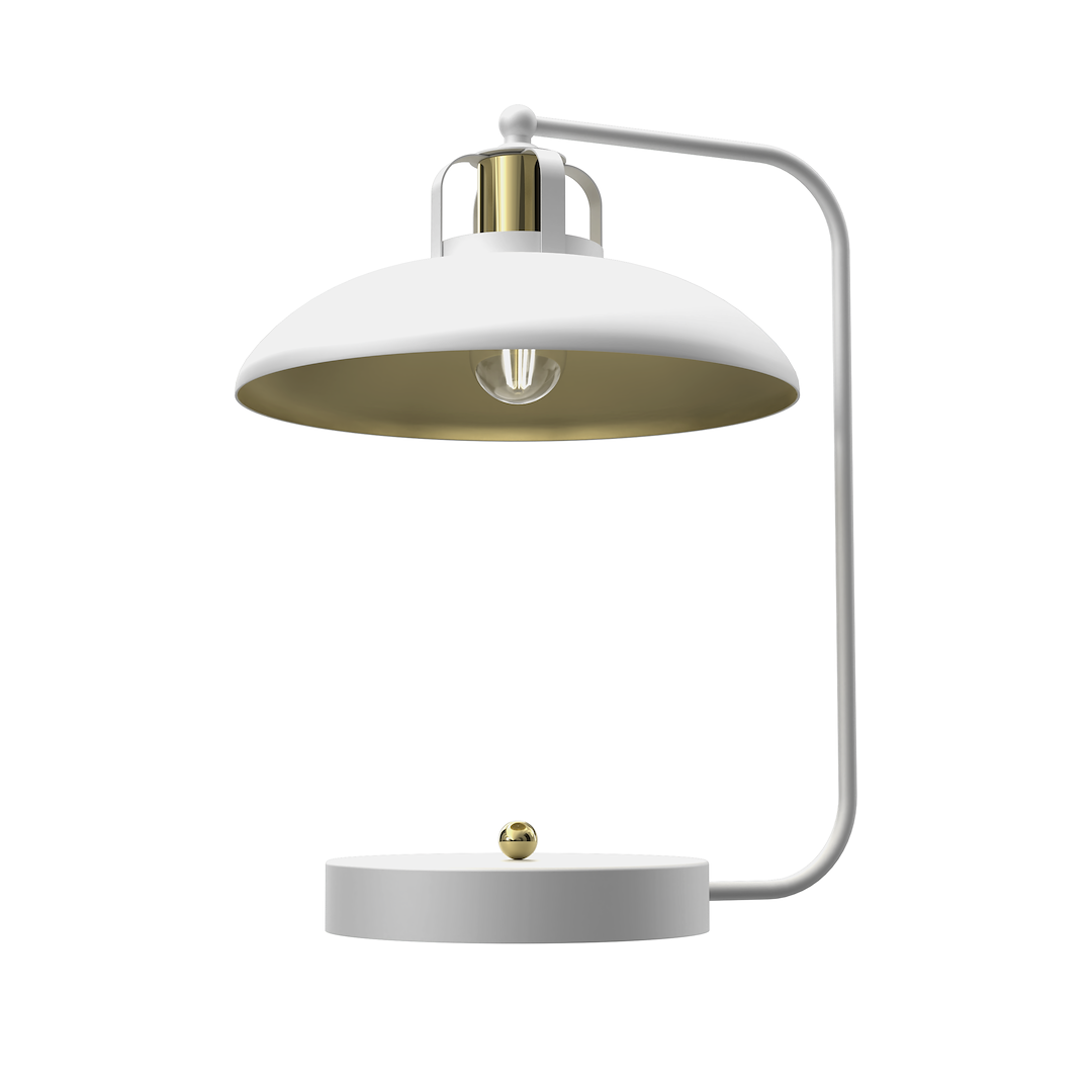 Lampa de birou Felix Alb/Auriu 1xE27