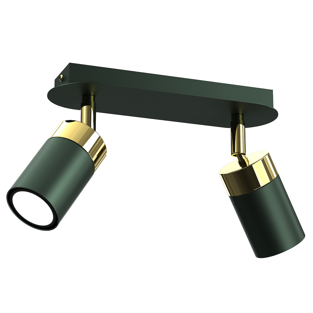 Plafoniera JOKER GREEN/GOLD 2xGU10