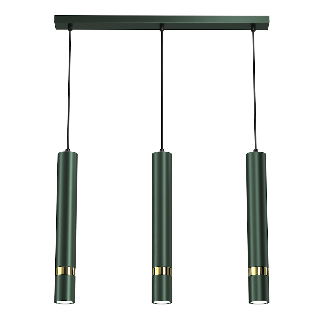 Lustra suspendata JOKER verde/auriu 3xGU10