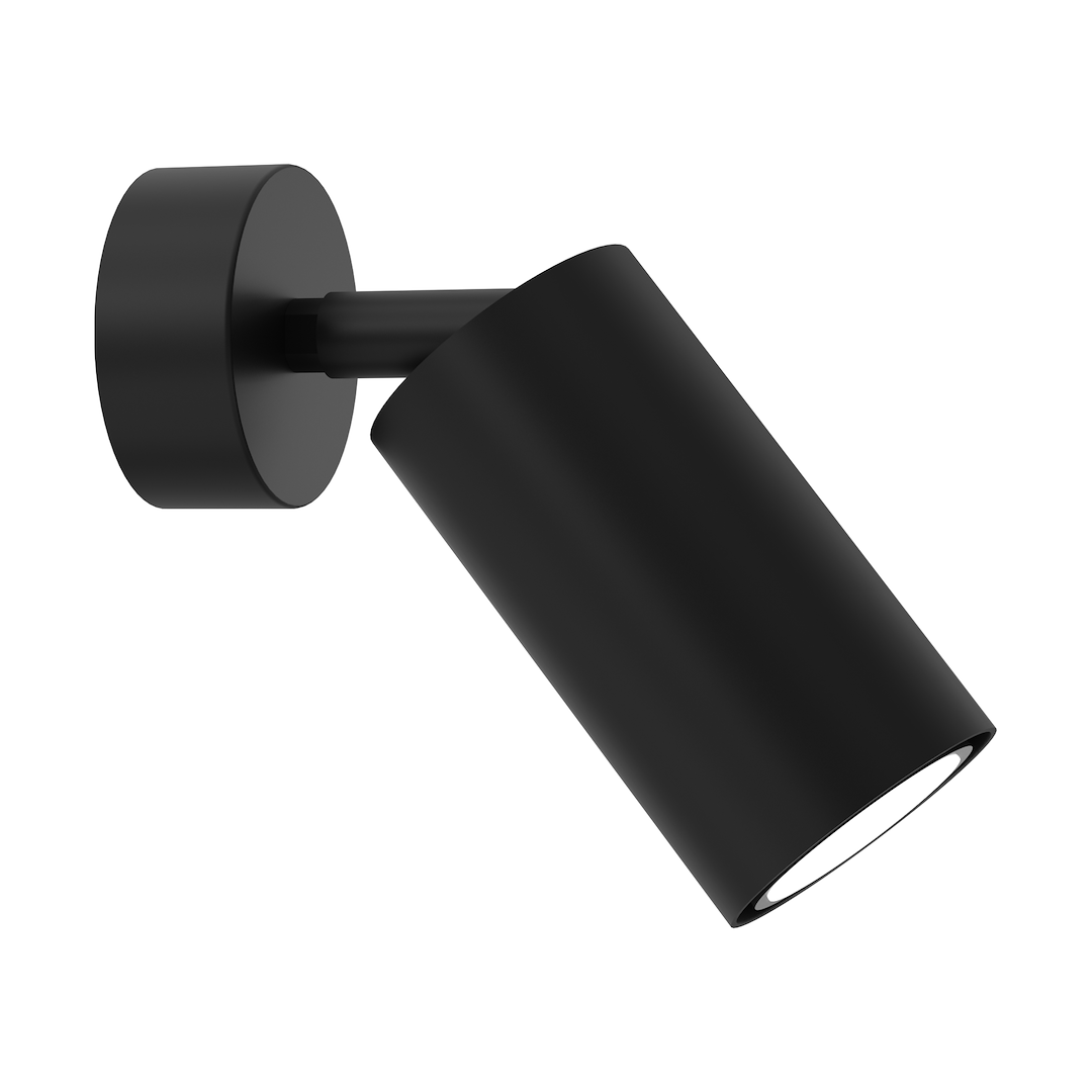 Spot aplicat negru HUDSON 1xGU10
