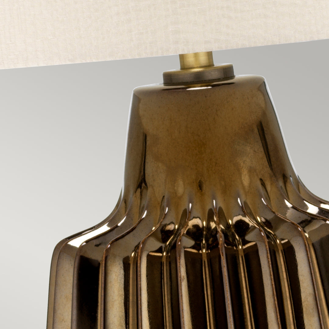 Lampa de masa Newham 1 lt bronz Ceramic / Pearl shade
