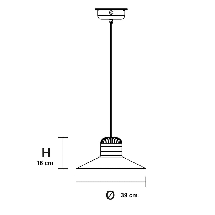 Pendul de exterior cu abajur de metal Cordea Out S G