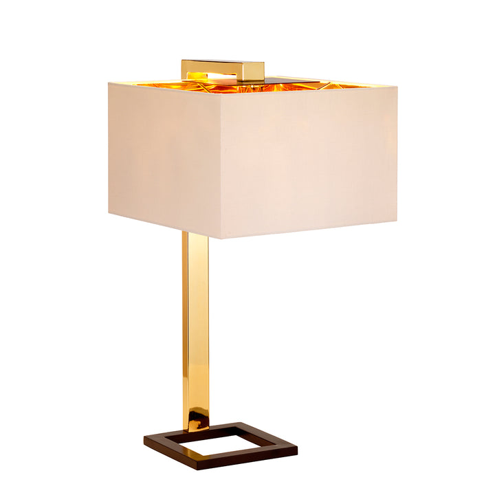 Lampa de masa Plein 1 lt Dark Brown/auriu polisat