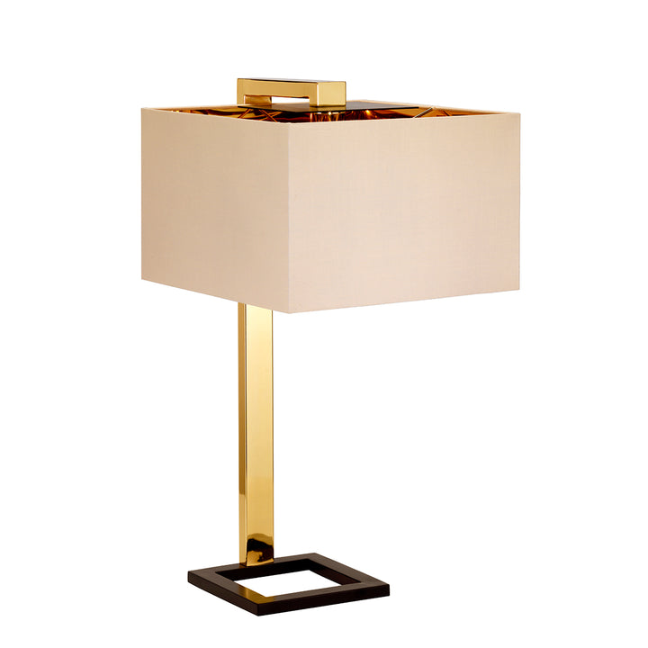 Lampa de masa Plein 1 lt Dark Brown/auriu polisat