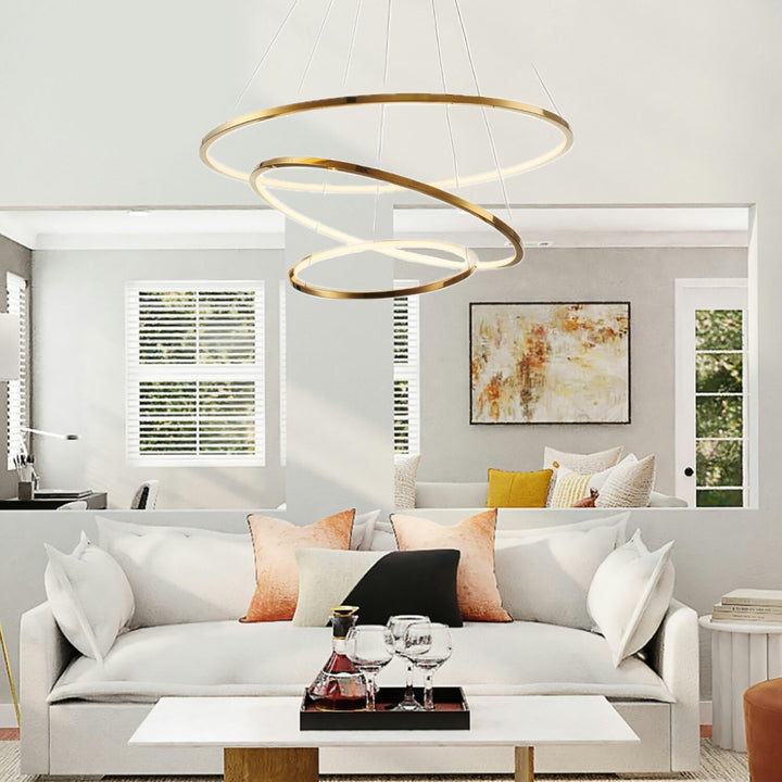 Lustra led cu trei cercuri CIRCLE SLIM by Step into design