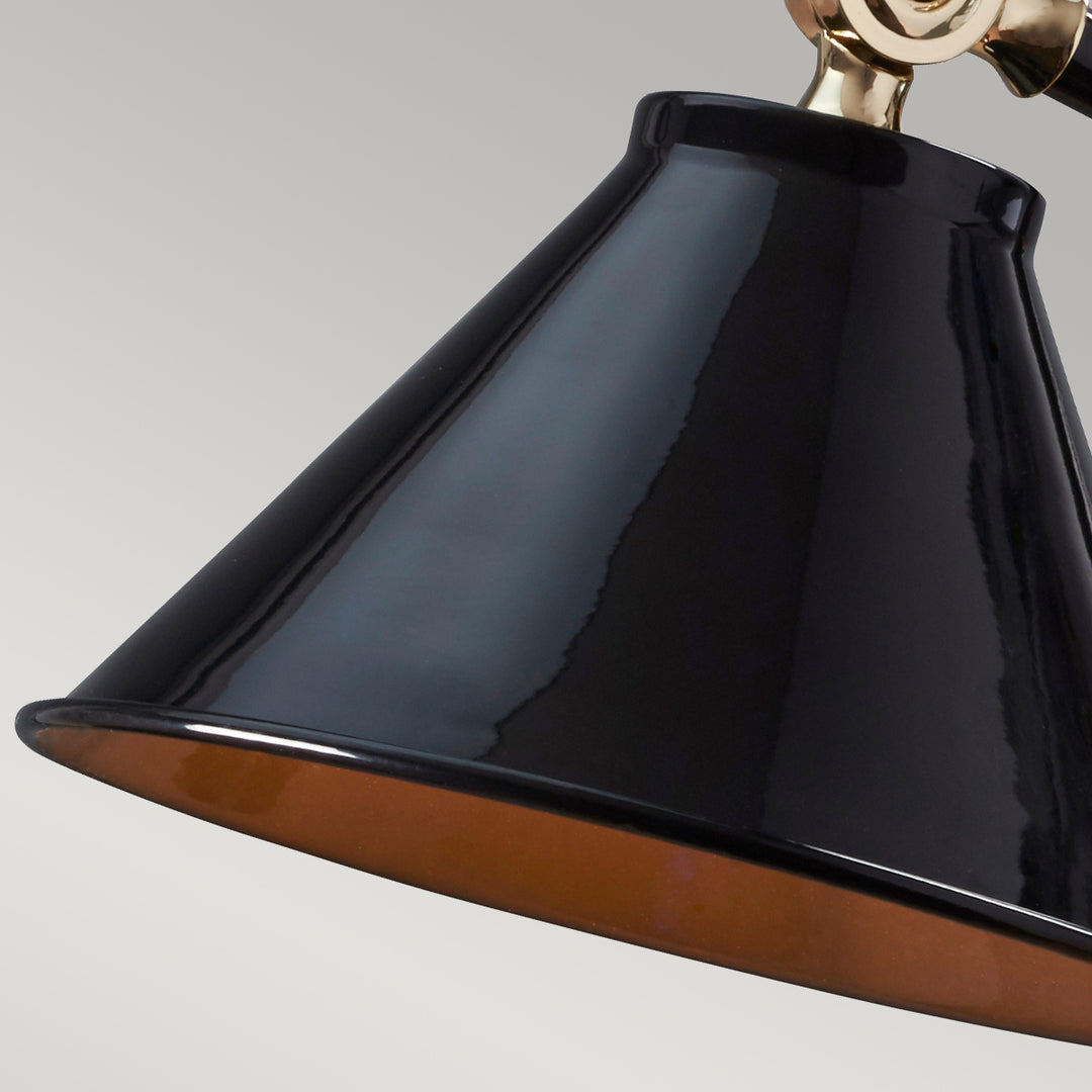 Lampa de masa Provence Element 1 lt negru/alama polisata