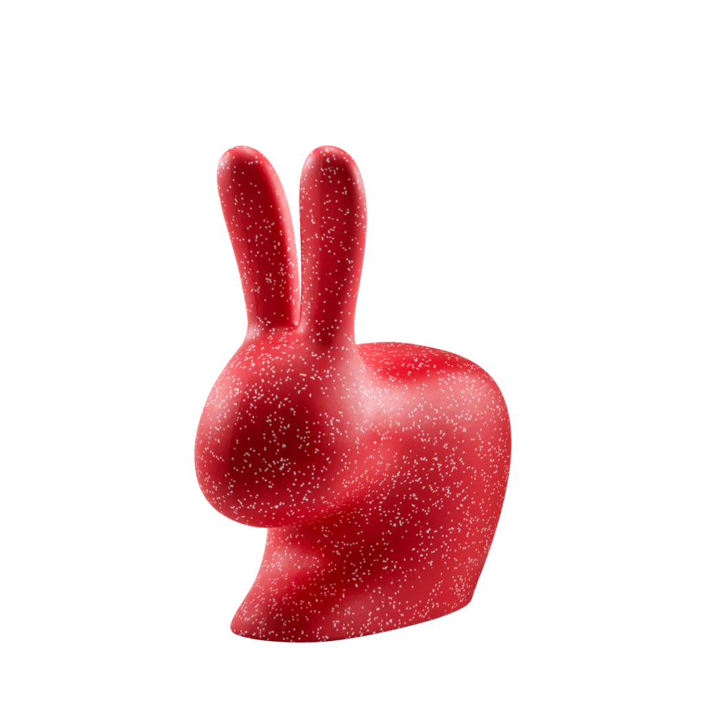 Scaun in forma de iepure din material reciclat Rabbit by Qeeboo