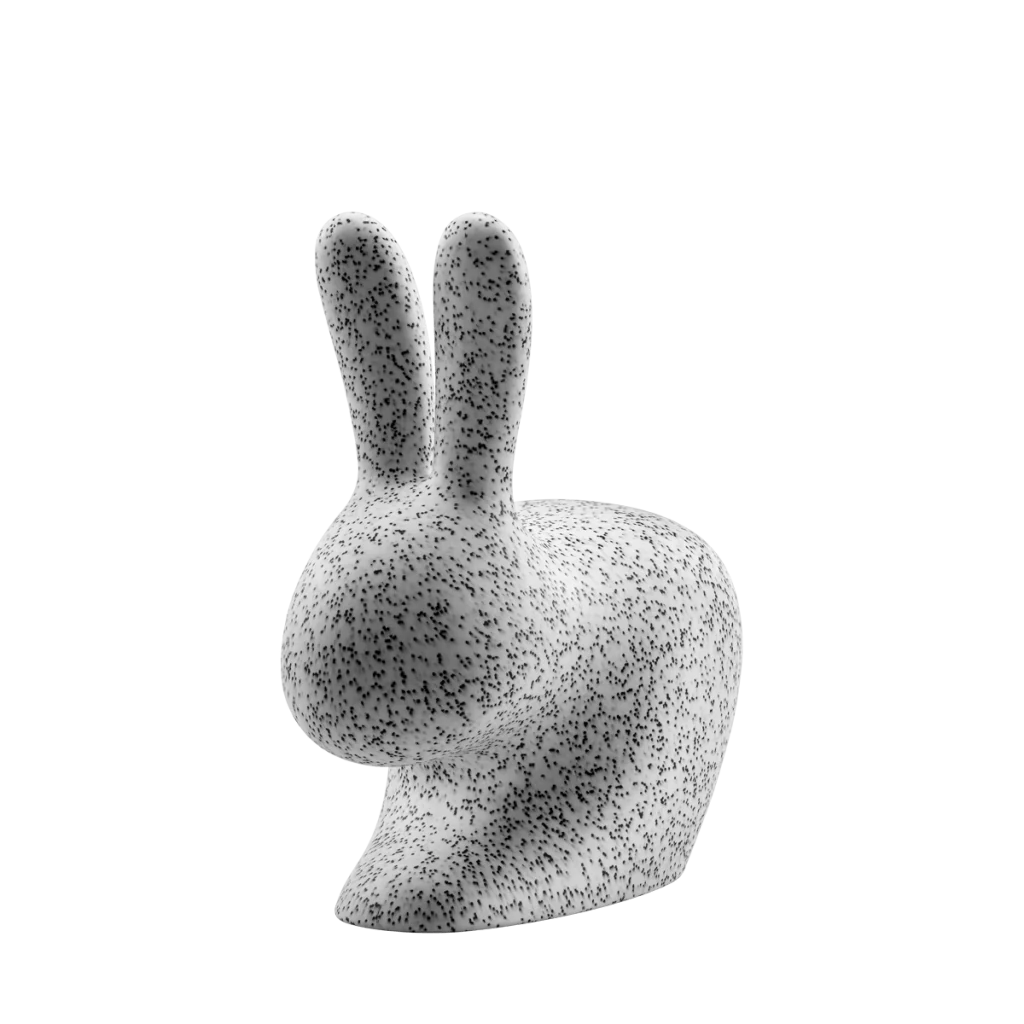 Scaun in forma de iepure din material reciclat Rabbit by Qeeboo