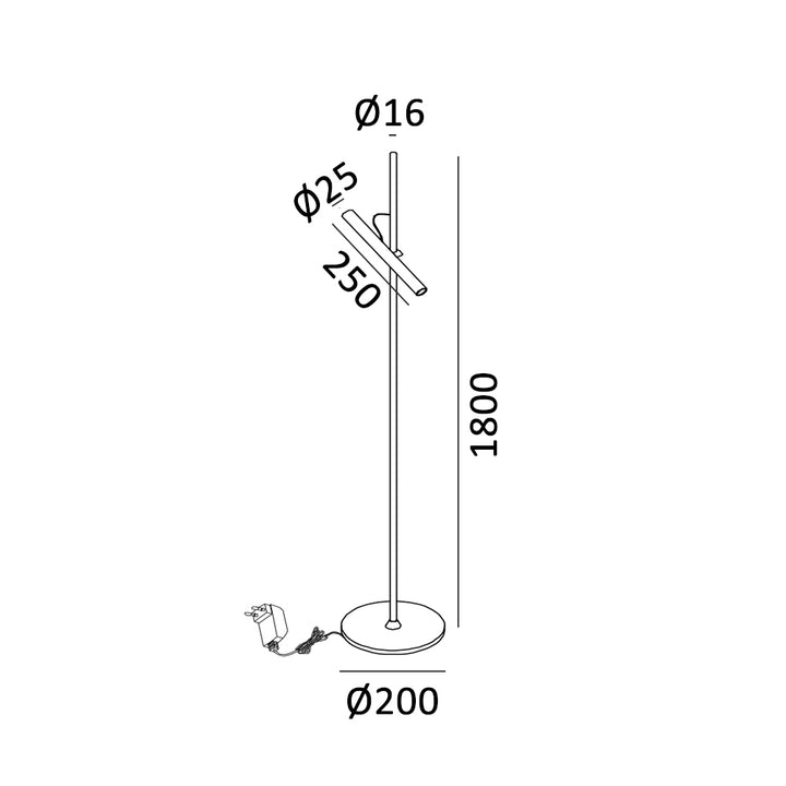 Lampadar liniar cu spot Pointer by LTX