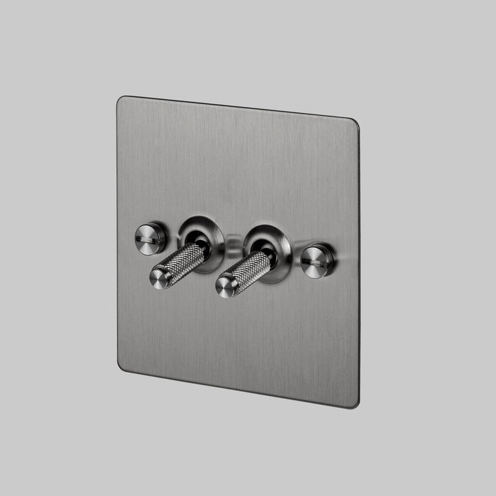 Intrerupator inox 2G Toggle Cross Buster + Punch