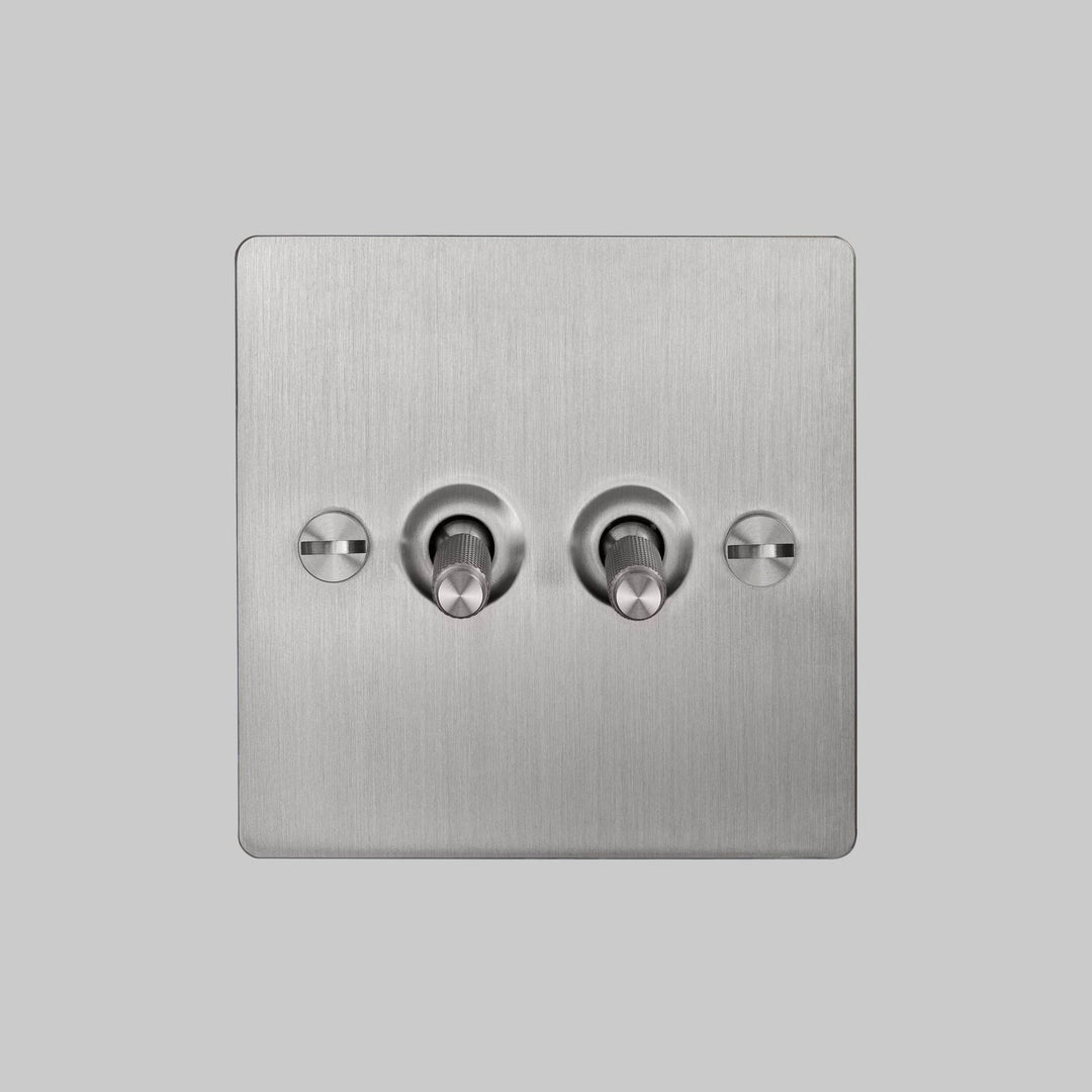 Intrerupator inox 2G Toggle Cross Buster + Punch