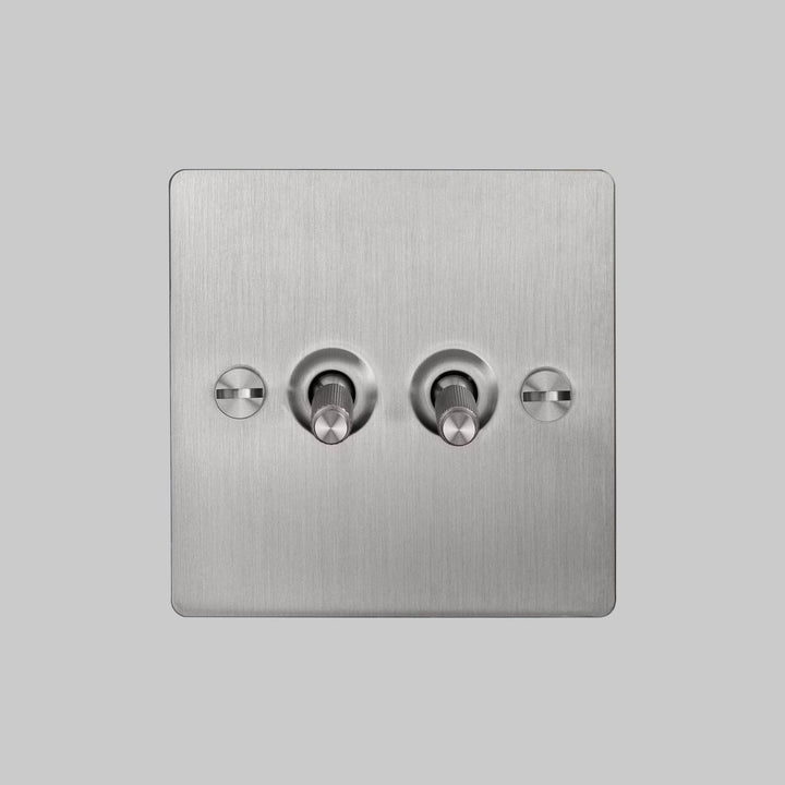 Intrerupator inox 2G Toggle Cross Buster + Punch